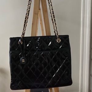 Vintage Chanel patent tote